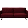 SENJA - Slaapbank 3-zits - Rood - Fluweel