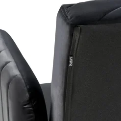 SENJA - Slaapbank 3-zits - Zwart - Fluweel