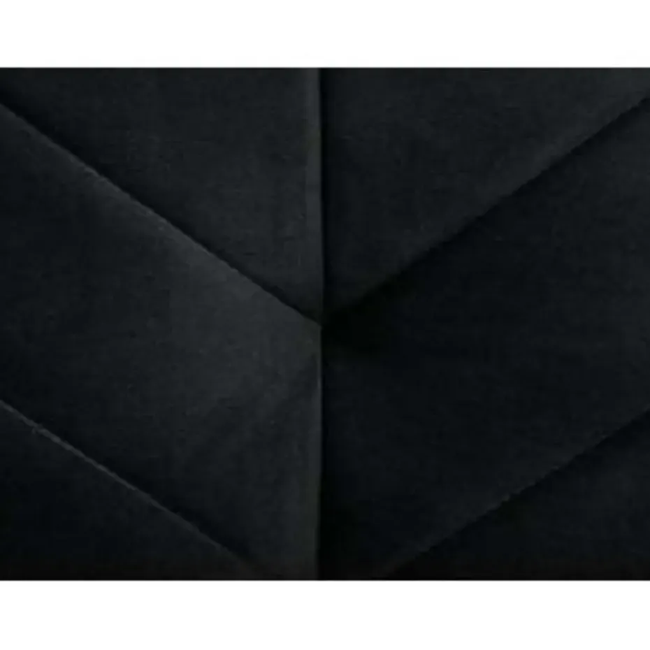 SENJA - Slaapbank 3-zits - Zwart - Fluweel