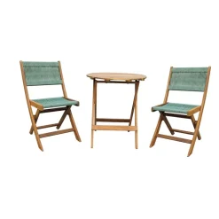 Sens-Line - Lanzarote Bistro Set - Hout - Groen