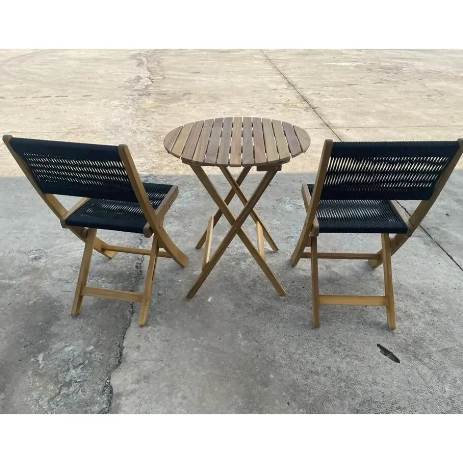 SenS-Line - Lanzarote Bistroset - Zwart en Bruin - 3-delig