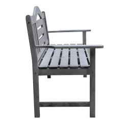 SenS-Line Nevada tuinbank met uitklapbaar tafeltje - Grijs - 150 cm - Meranti h