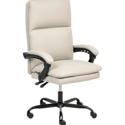 SERENE - Bureaustoel - Lichtbeige - Kunstleer