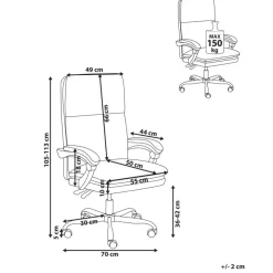 SERENE - Bureaustoel - Lichtbeige - Kunstleer