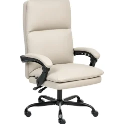 SERENE - Bureaustoel - Lichtbeige - Kunstleer