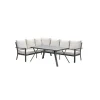 Sergio lounge-diningset - 3-delig - links - carbon black - desert sand