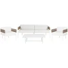 SERLA - Loungeset 4-zits - Wit - Aluminium
