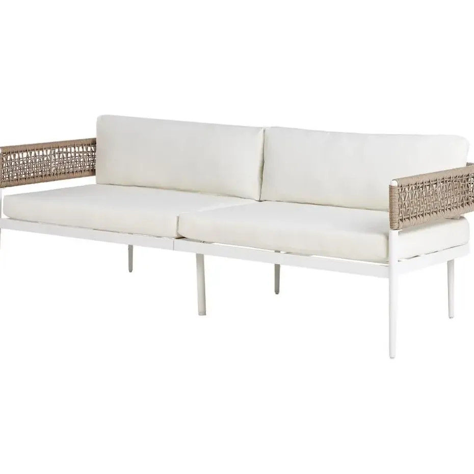 SERLA - Loungeset 4-zits - Wit - Aluminium