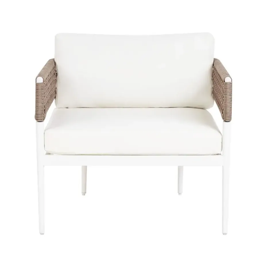 SERLA - Loungeset 4-zits - Wit - Aluminium