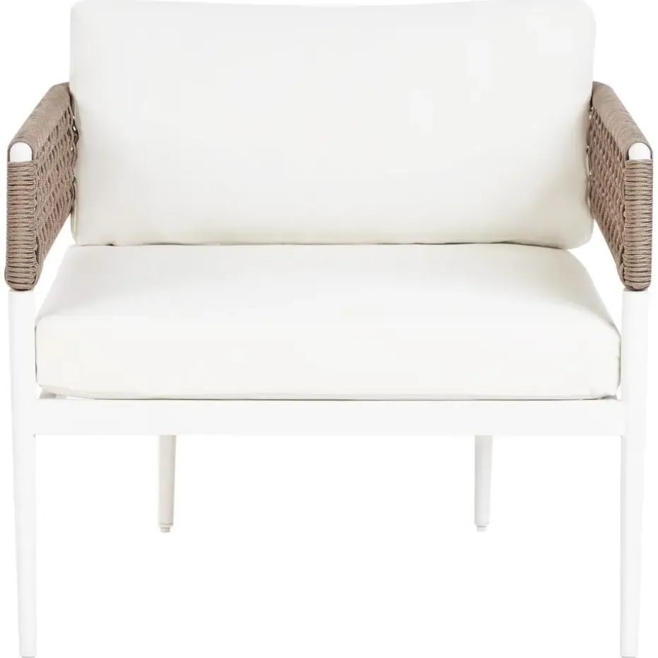 SERLA - Loungeset 4-zits - Wit - Aluminium