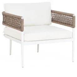 SERLA - Loungeset 4-zits - Wit - Aluminium