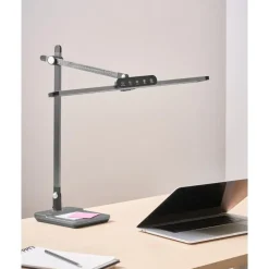 SERPENS - Bureaulamp LED - Grijs - Synthetisch materiaal