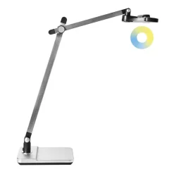 SERPENS - Bureaulamp LED - Zilver - Synthetisch materiaal