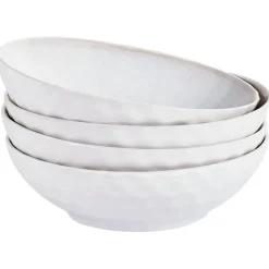 SESAME - Diepe borden set van 4 - Lichtgrijs - Steengoed