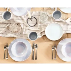 SESAME - Dinerborden set van 4 - Lichtgrijs - Steengoed