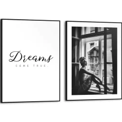 Set poster met lijst - Ballerina