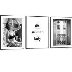 Set poster met lijst - Fashion Woman