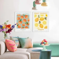 Set poster met lijst - Fruit Valencia - Sorrento