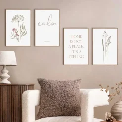 Set poster met lijst - Gevoel van thuis