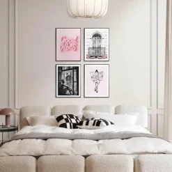 Set poster met lijst - Good Vibes