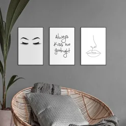 Set poster met lijst - Kus 2