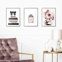 Set poster met lijst - Pink Beauty