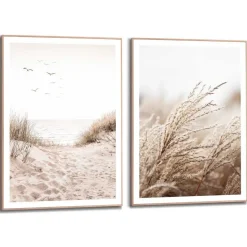 Set poster met lijst - Strand