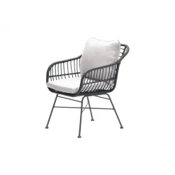 Set van 4 - Garden Impressions Margriet tuinstoel - Zwart/Zand