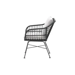 Set van 4 - Garden Impressions Margriet tuinstoel - Zwart/Zand