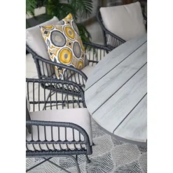 Set van 4 - Garden Impressions Margriet tuinstoel - Zwart/Zand