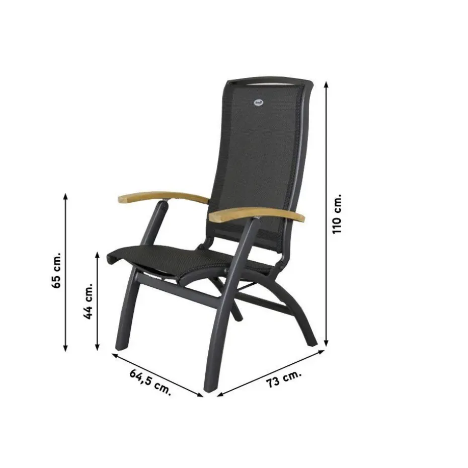 Set van 4 - Hartman Da Vinci verstelbare stoel - Teak
