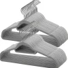 Set van 50 Anti-slip kleerhangers, dunne Kledinghangers met Fluweel Grijs