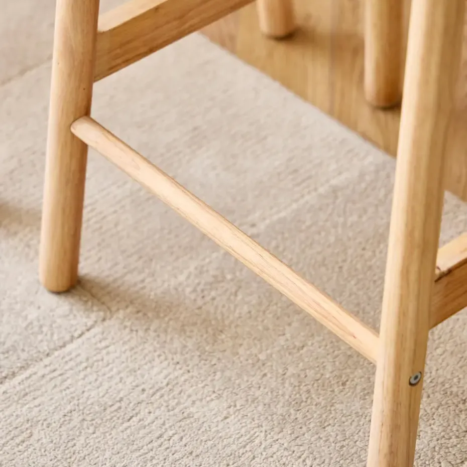 Set van 2 Barkrukken Massief Hout Scandinavisch