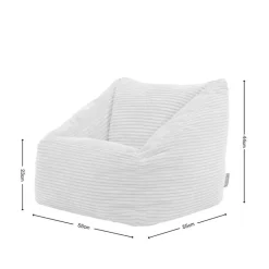 Set van 2 icon Kinderzitzakken Morgan - Corduroy Zitzak met Vulling - Geel