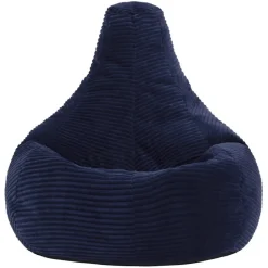 Set van 2 icon Kinderzitzakken Dalton - Corduroy Zitzak - Marineblauw