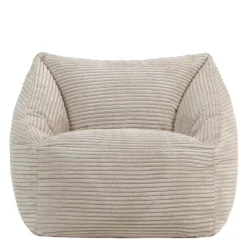 Set van 2 icon Kinderzitzakken Morgan - Corduroy Zitzak met Vulling - Beige