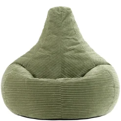 Set van 2 icon Zitzak Dalton - Corduroy Zitzak Volwassenen - Saliegroen