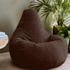 Set van 2 icon Zitzak Dalton - Corduroy Zitzak Volwassenen - Bruin