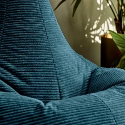 Set van 2 icon Zitzak Dalton - Corduroy Zitzak Volwassenen - Blauwgroen