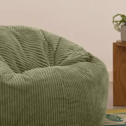 Set van 2 icon Zitzak Kingston - Corduroy Zitzak Volwassenen - Saliegroen