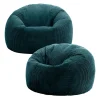 Set van 2 icon Zitzak Kingston - Corduroy Zitzak Volwassenen - Blauwgroen