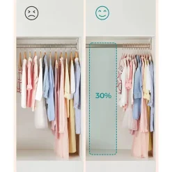 Set van 30 kinder kledinghangers in rose, met rosé gouden haak