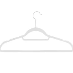 Set van 50 Kledinghangers met Fluweel - Ivoor Wit