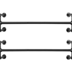 Set van 2 kledingstangen - Kledingrek - Kledingstang 110 x 30 x 29,3 CM