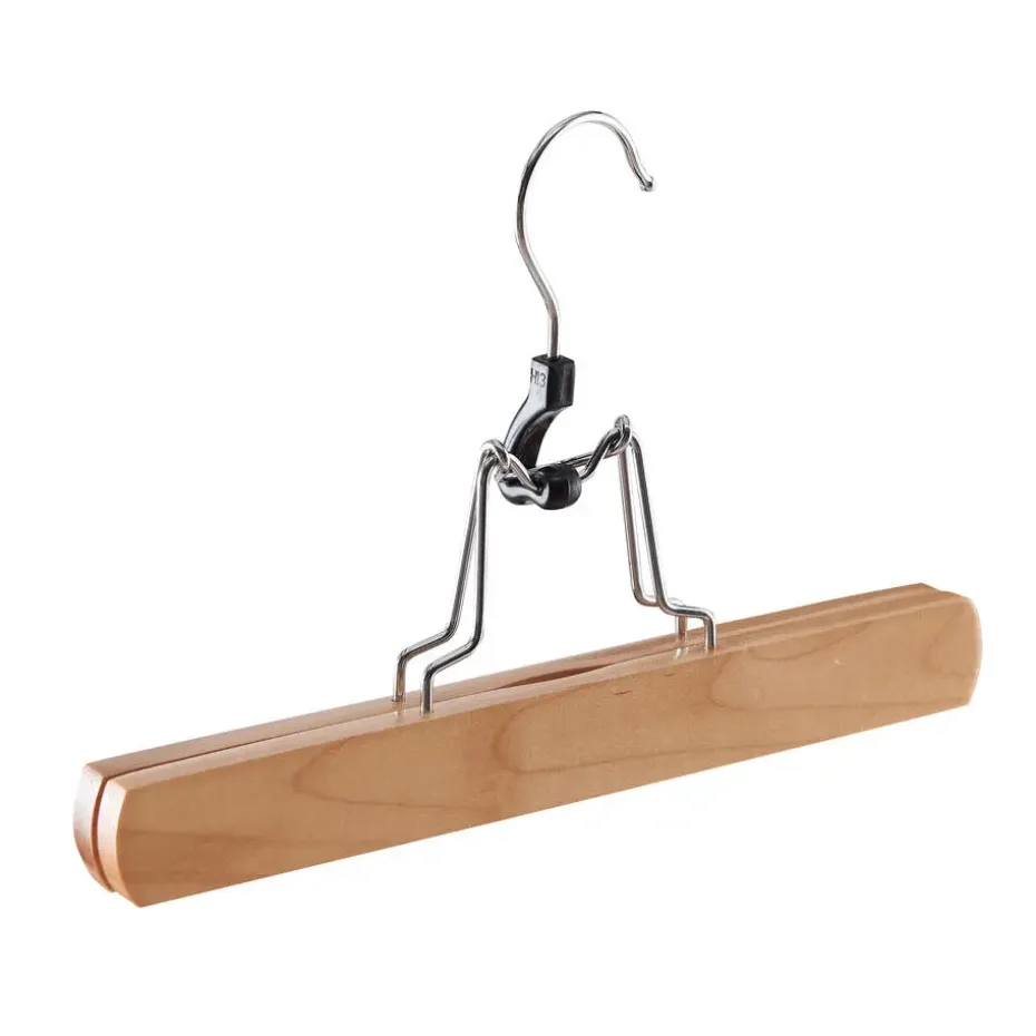 Set van 12 Massief Houten Broek hangers - met vilt Anti-Slip