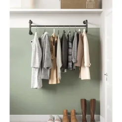 Set van 2 ophangrails - industriële look - zwart