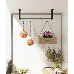 Set van 2 ophangrails - industriële look - zwart
