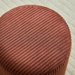 Set van 3 poefs met opbergruimte van hout en ribfluweel