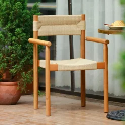 Set van 2 tuinstoelen van massief acaciahout