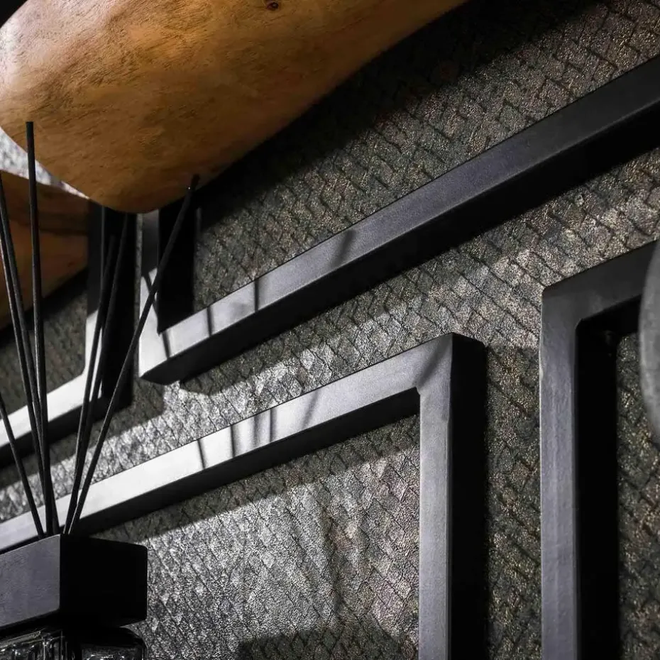 Set van 5 wandplanken Erica-massief acacia